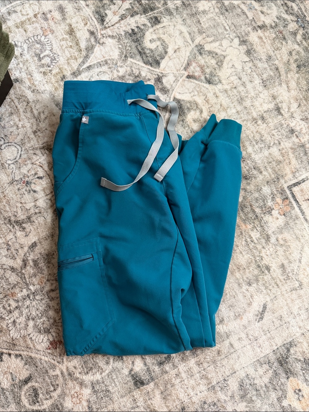 Figs caribbean blue scrub joggers